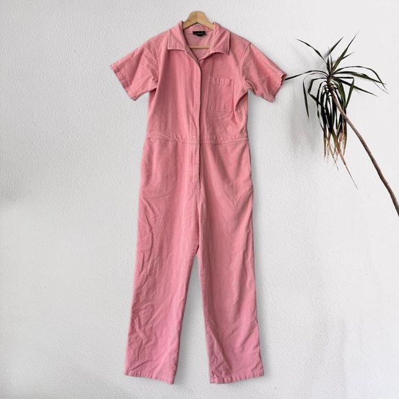 NOOWORKS pink corduroy jumpsuit - Picture 1 of 8